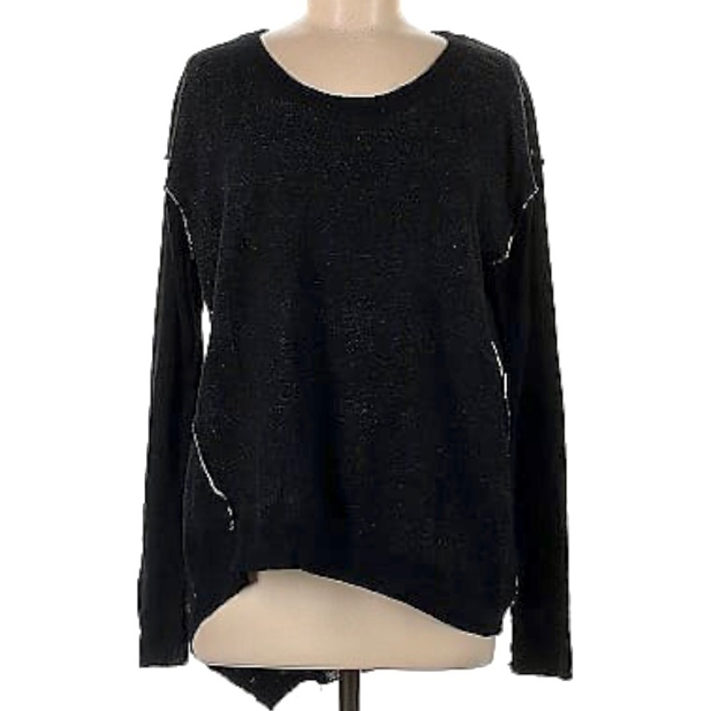 Vintage Havana Black Distressed Knit Sweater
